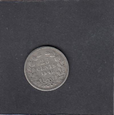 Beschrijving: 25 Cent WILLEM II